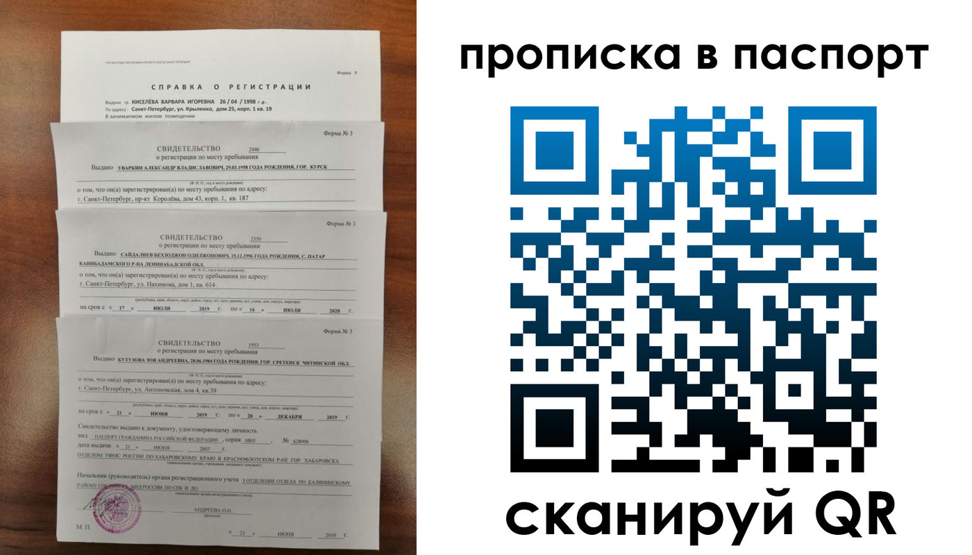 временная регистрация адрес в Петров Вале